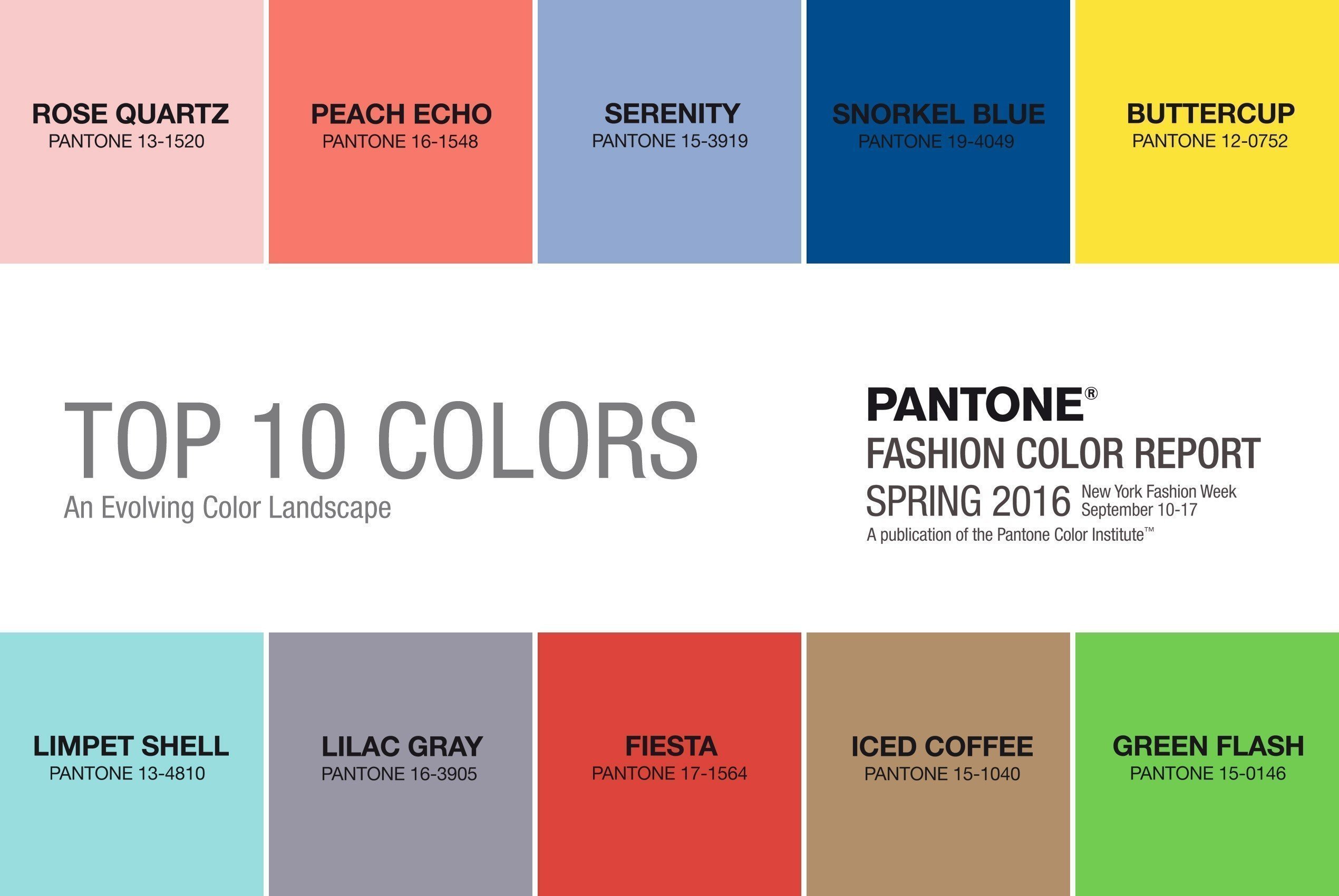 Модные цвета Pantone 2016 l Типография Принт Маркет